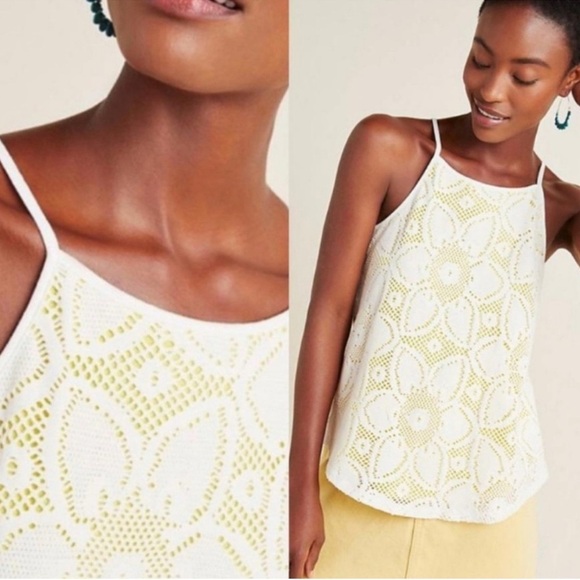 Anthropologie White Lace Overlay
Cosette Top Size Small Eyelet Design - Picture 8 of 8